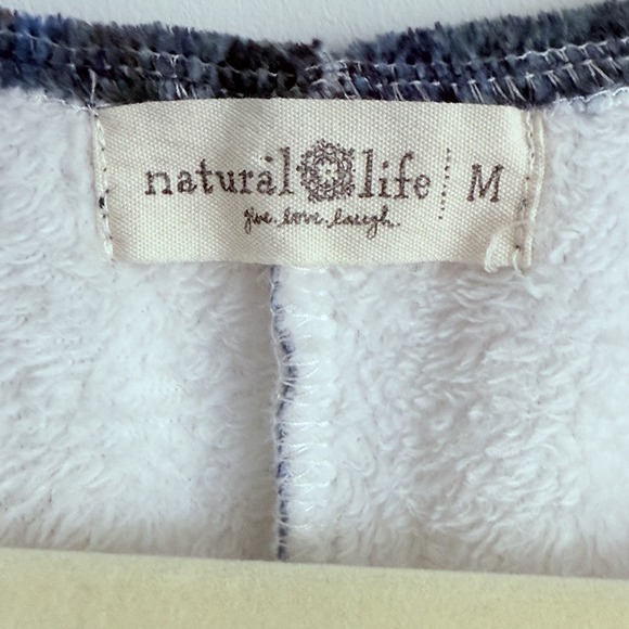 Natural Life Fleece One Piece Pajamas Jumpsuit Zip Up Boho M Camping Cozy Soft - Picture 7 of 7